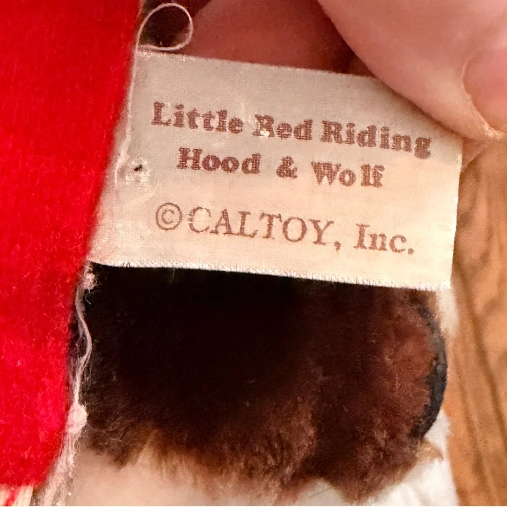 Vintage CalToy Topsy Turvy Reversible Little Red Riding Hood & Wolf Plush Puppet